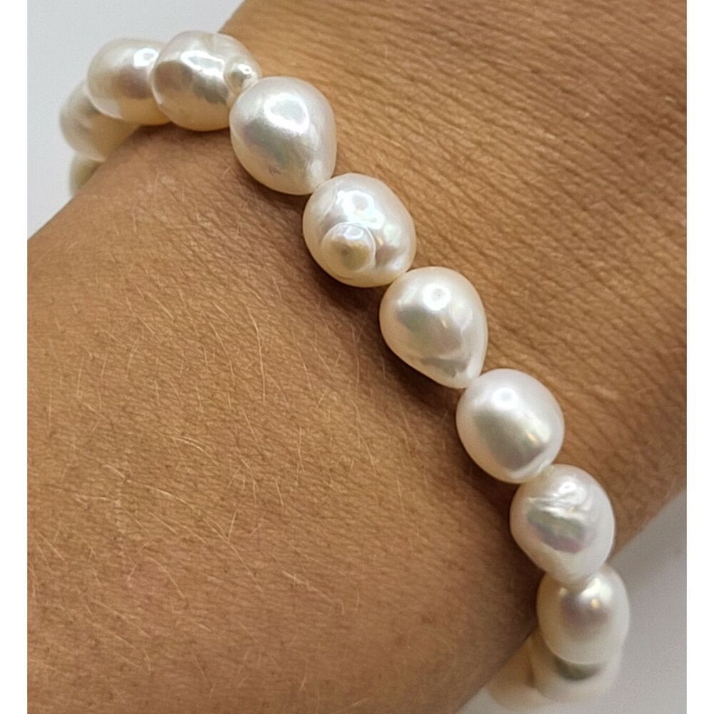 Freshwater Pearl Irregular Pearls 10mm Bracelet 7.5in
